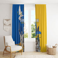 Ukraine Independence Day Window Curtain Tryzub Heritage Freedom Pride