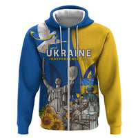 Personalized Ukraine Independence Day Zip Hoodie Tryzub Heritage Freedom Pride