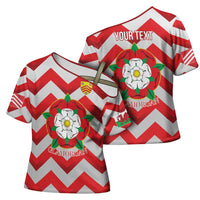 Personalized Glamorgan Wales Cross Shoulder Shirt The Tudor Rose Of Wales - Wonder Print Shop