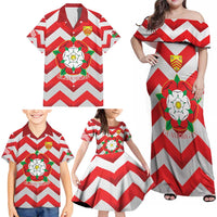 Personalized Glamorgan Wales Family Matching Off Shoulder Maxi Dress and Hawaiian Shirt The Tudor Rose Of Wales - Wonder Print Shop