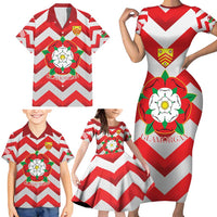 Personalized Glamorgan Wales Family Matching Short Sleeve Bodycon Dress and Hawaiian Shirt The Tudor Rose Of Wales - Wonder Print Shop
