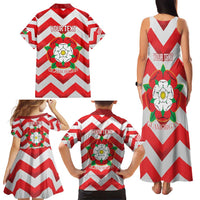 Personalized Glamorgan Wales Family Matching Tank Maxi Dress and Hawaiian Shirt The Tudor Rose Of Wales - Wonder Print Shop