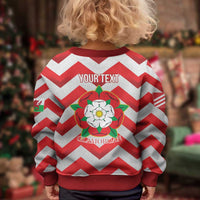 Personalized Glamorgan Wales Kid Ugly Christmas Sweater The Tudor Rose Of Wales - Wonder Print Shop
