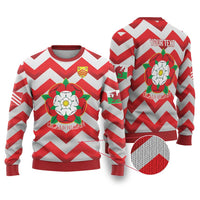 Personalized Glamorgan Wales Ugly Christmas Sweater The Tudor Rose Of Wales - Wonder Print Shop