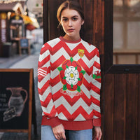 Personalized Glamorgan Wales Ugly Christmas Sweater The Tudor Rose Of Wales - Wonder Print Shop