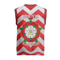 Personalized Glamorgan Wales Christmas Knitted V-Neck Vest The Tudor Rose Of Wales - Wonder Print Shop