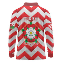 Personalized Glamorgan Wales Long Sleeve Polo Shirt The Tudor Rose Of Wales - Wonder Print Shop