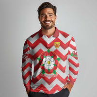 Personalized Glamorgan Wales Long Sleeve Polo Shirt The Tudor Rose Of Wales - Wonder Print Shop