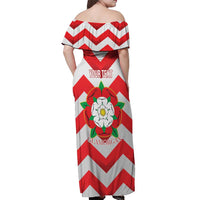 Personalized Glamorgan Wales Off Shoulder Maxi Dress The Tudor Rose Of Wales - Wonder Print Shop