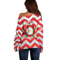 Personalized Glamorgan Wales Off Shoulder Sweater The Tudor Rose Of Wales - Wonder Print Shop