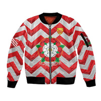 Personalized Glamorgan Wales Sleeve Zip Bomber Jacket The Tudor Rose Of Wales - Wonder Print Shop