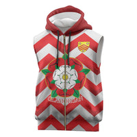 Personalized Glamorgan Wales Sleeveless Zip Hoodie The Tudor Rose Of Wales - Wonder Print Shop
