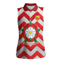 Personalized Glamorgan Wales Women Sleeveless Polo Shirt The Tudor Rose Of Wales - Wonder Print Shop