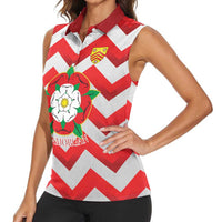 Personalized Glamorgan Wales Women Sleeveless Polo Shirt The Tudor Rose Of Wales - Wonder Print Shop