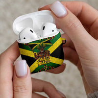 Jamaica Warrior Spirit AirPods Case Tribal Fighter in Reggae Colors - Wonder Print Shop