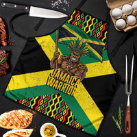 Jamaica Warrior Spirit Apron Tribal Fighter in Reggae Colors - Wonder Print Shop