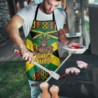 Jamaica Warrior Spirit Apron Tribal Fighter in Reggae Colors - Wonder Print Shop