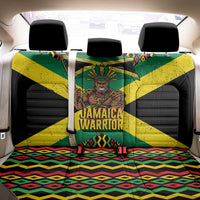 Jamaica Warrior Spirit Back Car Seat Cover Tribal Fighter in Reggae Colors - Wonder Print Shop