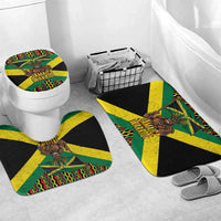 Jamaica Warrior Spirit Bathroom Set Tribal Fighter in Reggae Colors - Wonder Print Shop