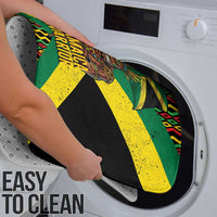 Jamaica Warrior Spirit Bathroom Set Tribal Fighter in Reggae Colors - Wonder Print Shop