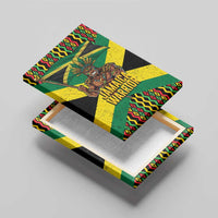 Jamaica Warrior Spirit Canvas Wall Art Tribal Fighter in Reggae Colors - Wonder Print Shop