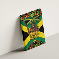 Jamaica Warrior Spirit Canvas Wall Art Tribal Fighter in Reggae Colors - Wonder Print Shop