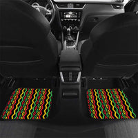 Jamaica Warrior Spirit Car Mats Tribal Fighter in Reggae Colors - Wonder Print Shop