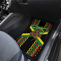 Jamaica Warrior Spirit Car Mats Tribal Fighter in Reggae Colors - Wonder Print Shop