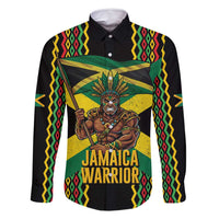 Jamaica Warrior Spirit Family Matching Tank Maxi Dress and Hawaiian Shirt Tribal Fighter in Reggae Colors - Wonder Print Shop