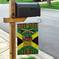 Jamaica Warrior Spirit Garden Flag Tribal Fighter in Reggae Colors - Wonder Print Shop