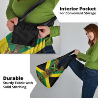 Jamaica Warrior Spirit Grocery Bag Tribal Fighter in Reggae Colors - Wonder Print Shop