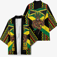 Jamaica Warrior Spirit Kimono Tribal Fighter in Reggae Colors - Wonder Print Shop