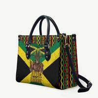 Jamaica Warrior Spirit Leather Bag Tribal Fighter in Reggae Colors - Wonder Print Shop