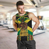 Jamaica Warrior Spirit Men Tank Top Tribal Fighter in Reggae Colors - Wonder Print Shop