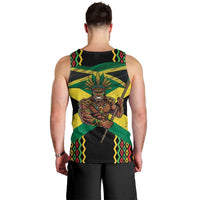 Jamaica Warrior Spirit Men Tank Top Tribal Fighter in Reggae Colors - Wonder Print Shop