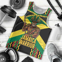 Jamaica Warrior Spirit Men Tank Top Tribal Fighter in Reggae Colors - Wonder Print Shop