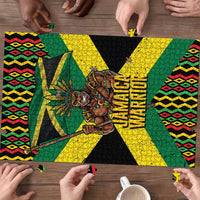 Jamaica Warrior Spirit Puzzle Tribal Fighter in Reggae Colors - Wonder Print Shop