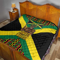 Jamaica Warrior Spirit Quilt Tribal Fighter in Reggae Colors - Wonder Print Shop