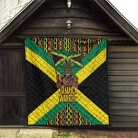 Jamaica Warrior Spirit Quilt Tribal Fighter in Reggae Colors - Wonder Print Shop