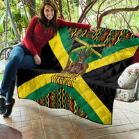 Jamaica Warrior Spirit Quilt Tribal Fighter in Reggae Colors - Wonder Print Shop