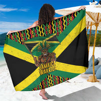 Jamaica Warrior Spirit Sarong Tribal Fighter in Reggae Colors - Wonder Print Shop