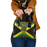 Jamaica Warrior Spirit Shoulder Handbag Tribal Fighter in Reggae Colors - Wonder Print Shop