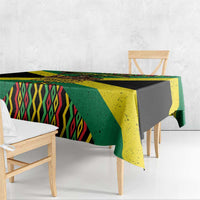 Jamaica Warrior Spirit Tablecloth Tribal Fighter in Reggae Colors - Wonder Print Shop