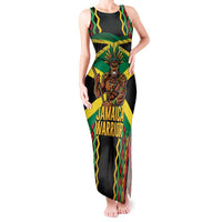 Jamaica Warrior Spirit Tank Maxi Dress Tribal Fighter in Reggae Colors - Wonder Print Shop