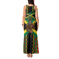 Jamaica Warrior Spirit Tank Maxi Dress Tribal Fighter in Reggae Colors - Wonder Print Shop