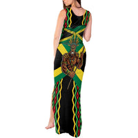 Jamaica Warrior Spirit Tank Maxi Dress Tribal Fighter in Reggae Colors - Wonder Print Shop