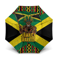 Jamaica Warrior Spirit Umbrella Tribal Fighter in Reggae Colors - Wonder Print Shop