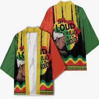 Black History Dreadlocks Map Kimono Say It Loud I’m Black and I’m Proud - Wonder Print Shop