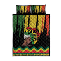 Black History Dreadlocks Map Quilt Bed Set Say It Loud I’m Black and I’m Proud - Wonder Print Shop