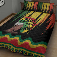 Black History Dreadlocks Map Quilt Bed Set Say It Loud I’m Black and I’m Proud - Wonder Print Shop